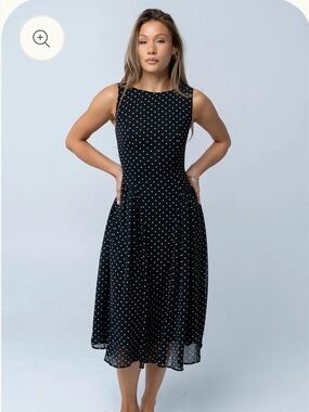 Bohme Liora Polka Dot Midi Dress